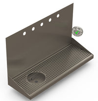 Thumbnail for Wall Mount Drip Tray with Left Drain and Rinser Hole | 8