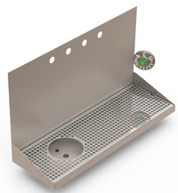 Thumbnail for Wall Mount Drip Tray with Left Drain and Rinser Hole | 8