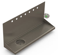 Thumbnail for Wall Mount Drip Tray with Left Drain and Rinser Hole | 8