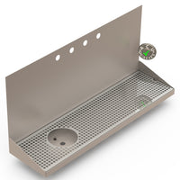 Thumbnail for Wall Mount Drip Tray with Left Drain and Rinser Hole | 8