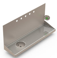 Thumbnail for Wall Mount Drip Tray with Left Drain and Rinser Hole | 8