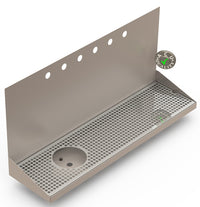 Thumbnail for Wall Mount Drip Tray with Left Drain and Rinser Hole | 8