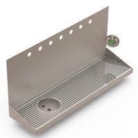 Thumbnail for Wall Mount Drip Tray with Left Drain and Rinser Hole | 8