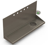 Thumbnail for Wall Mount Drip Tray with Right Drain and Rinser Hole | 8