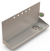 Thumbnail for Wall Mount Drip Tray with Right Drain and Rinser Hole | 8