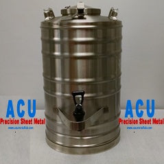 Stainless Steel Beverage Dispenser (Thermos) | 10 Gallon - ACU Precision Sheet Metal