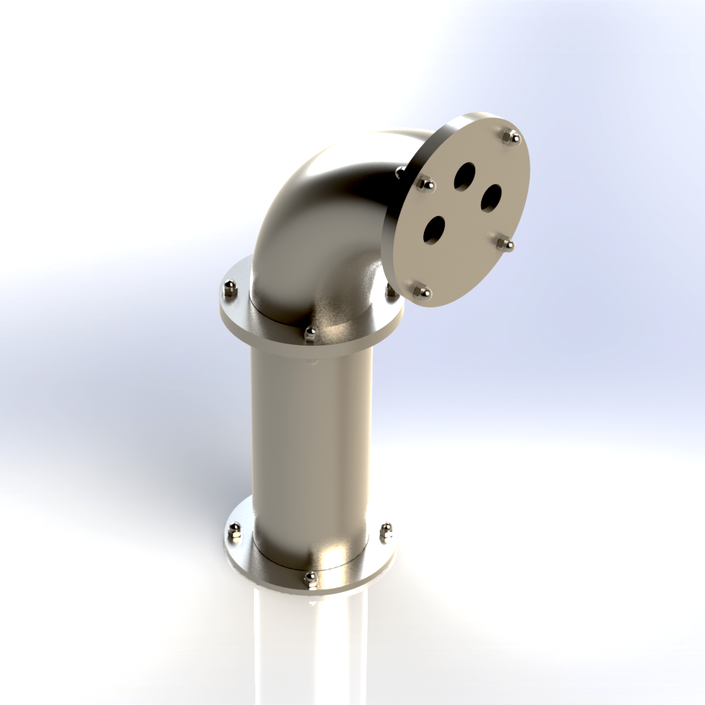 Three Faucet Tap Draft Beer Elbow Column Tower