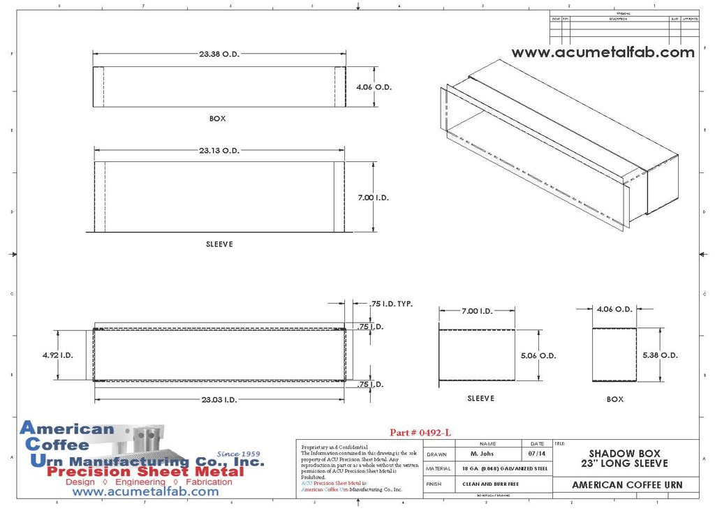 Shadow Boxes | ACU Precision Sheet Metal