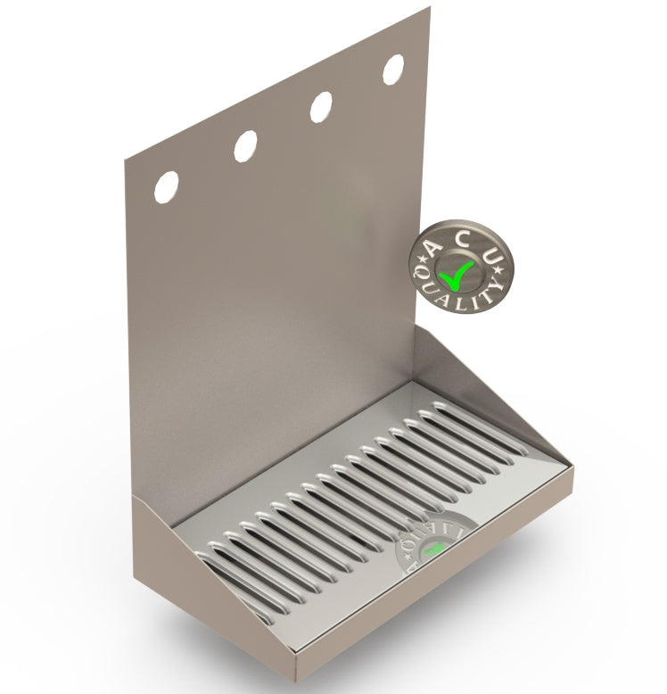 Wall Mount Drip Tray with Drain | 6-3/8